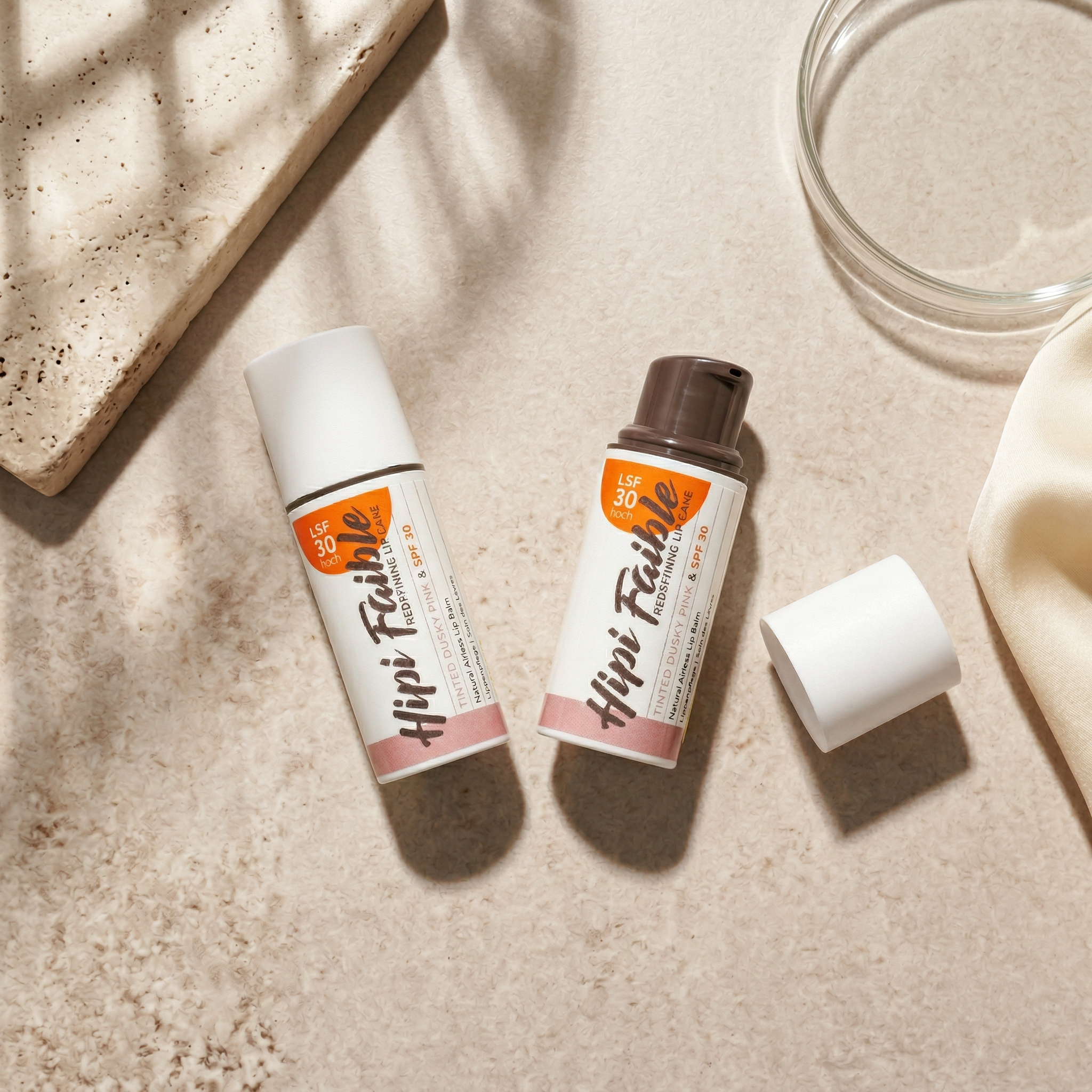 Hipi Faible Lip Balm – Tinted Dusky Pink & SPF 30, 6 ml - JANIMARE