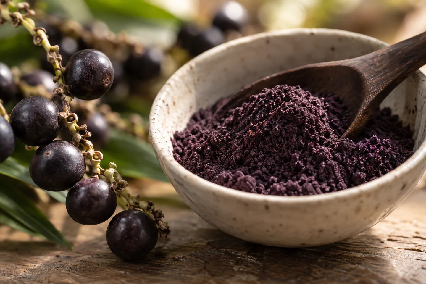 Illustrative Rohstoffdarstellung für Açaí-Extrakt