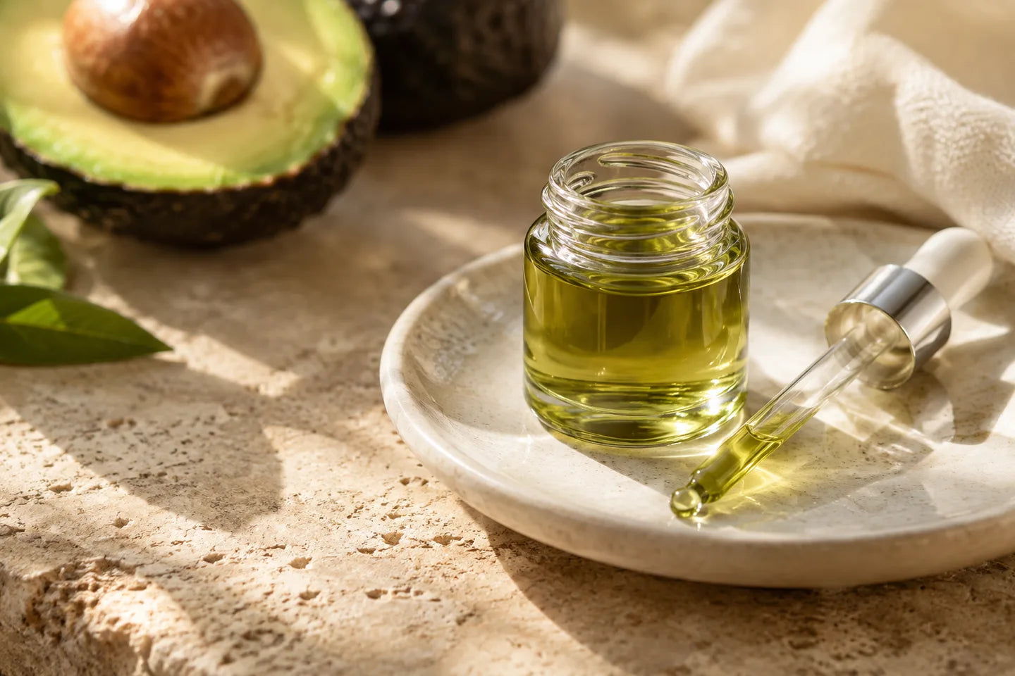Illustrative Rohstoffdarstellung für Avocadoöl