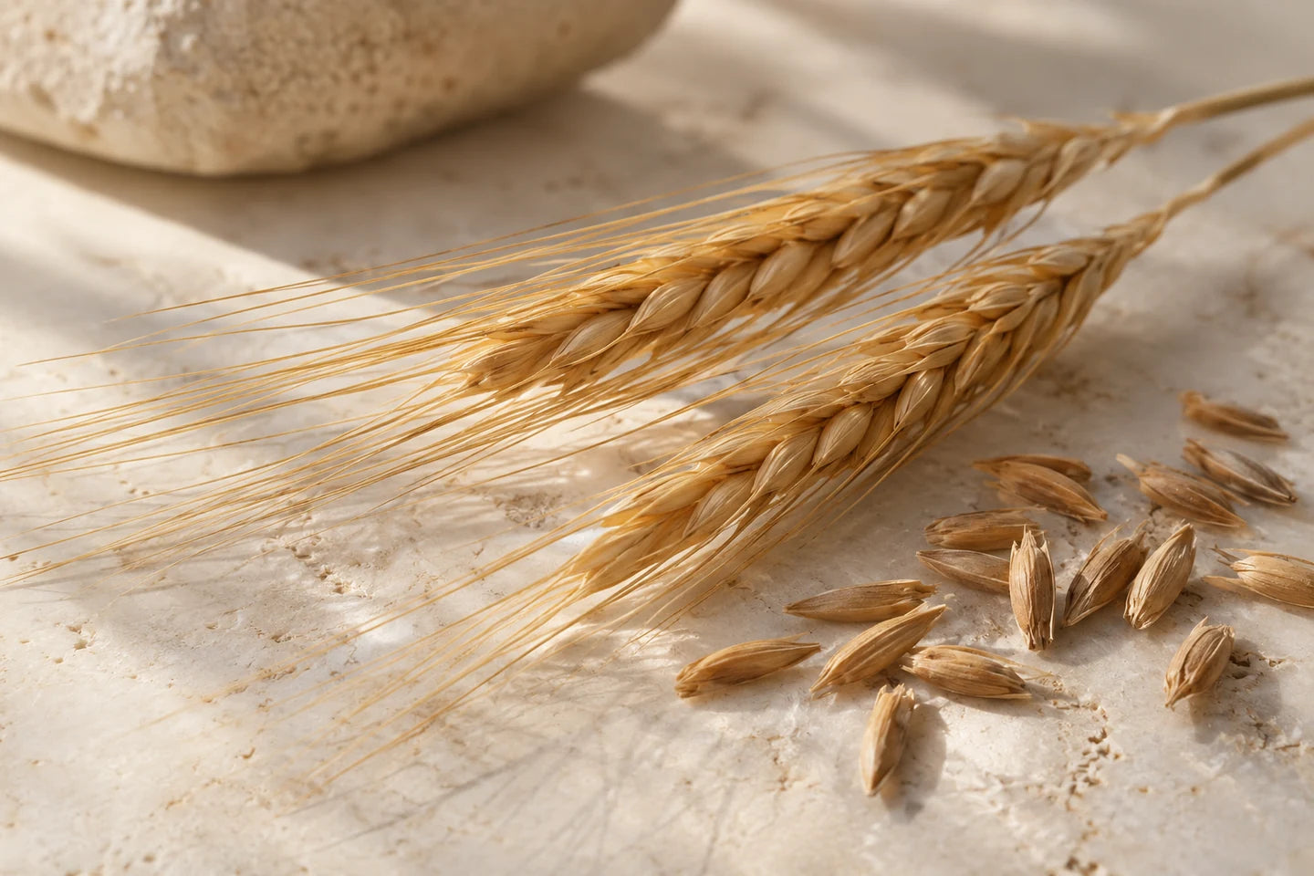 Ähren und Körner von Einkorn