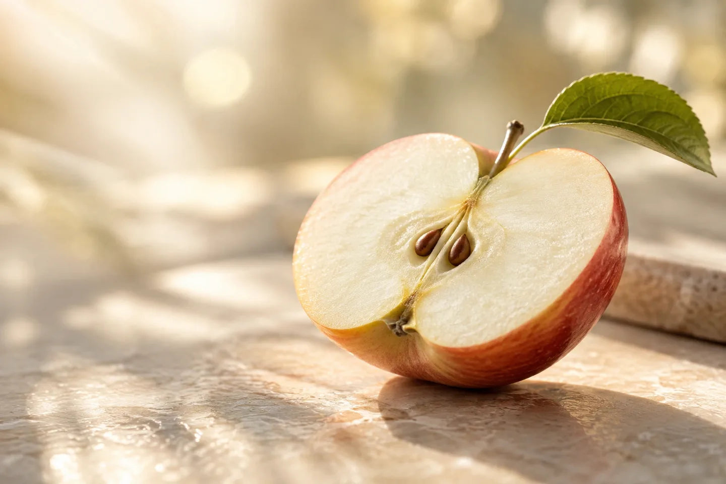 Halbierter Apfel