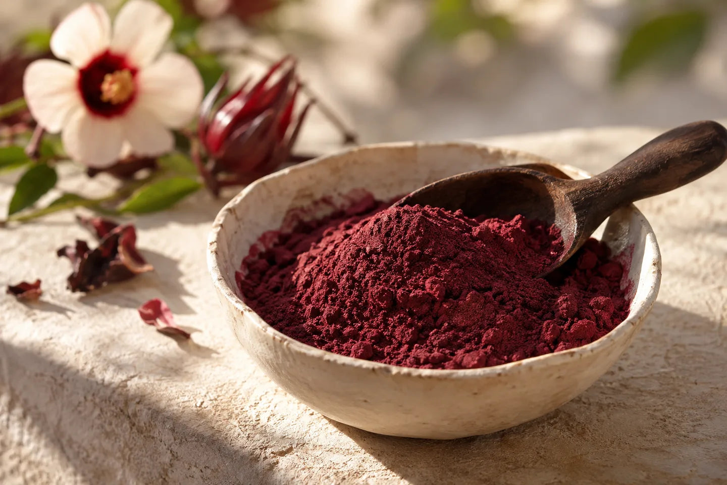 Illustrative Rohstoffdarstellung für Hibiskusblütenextrakt
