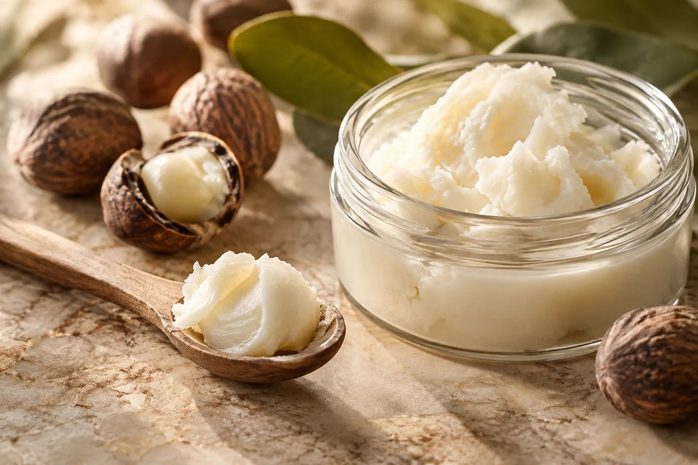 Illustrative Rohstoffdarstellung für Sheabutter