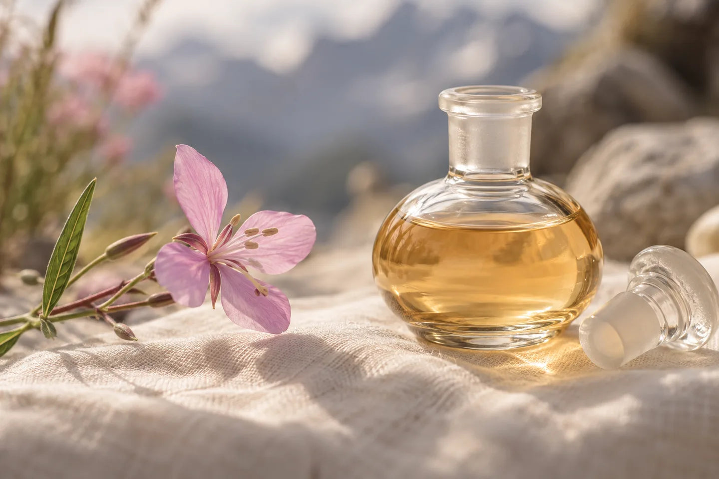 Illustrative Rohstoffdarstellung für Weidenröschen-Blüten-Blattextrakt